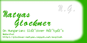 matyas glockner business card
